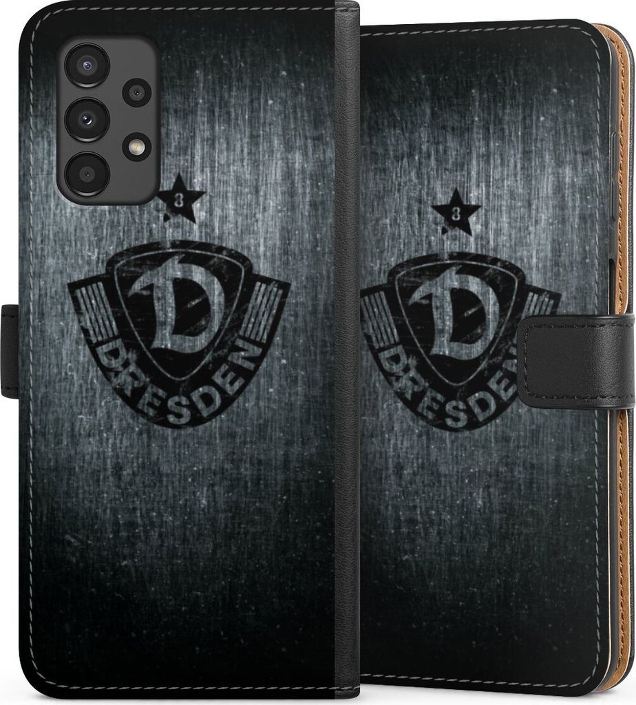 DeinDesign Klapphülle für Samsung Galaxy A13 4G Handytasche Lederhülle Tasche Offizielles Lizenzprodukt SG Dynamo Dresden Vintage