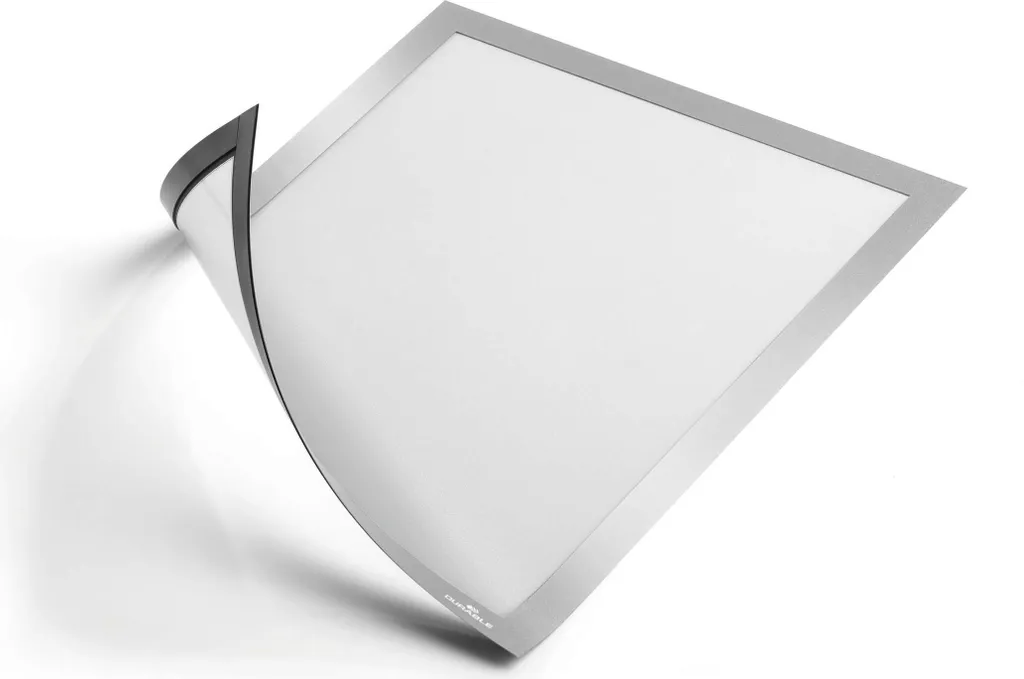 Cornice Espositiva Magnetica A4 Argento Durable - Display Promo 5pz