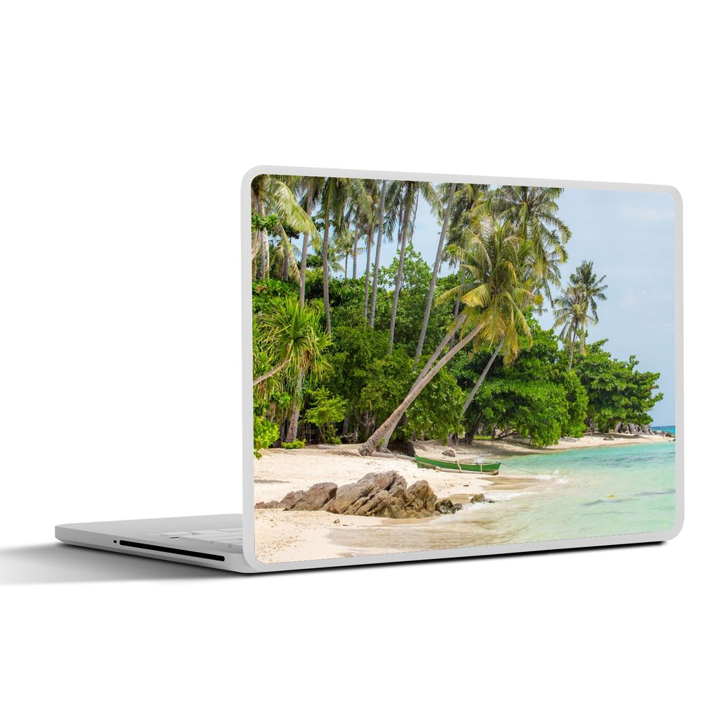 MuchoWow Laptop Aufkleber Sticker Cover Palmen - Strand - Sommer - Tropisch 30x22 cm - Laptop-Sticker