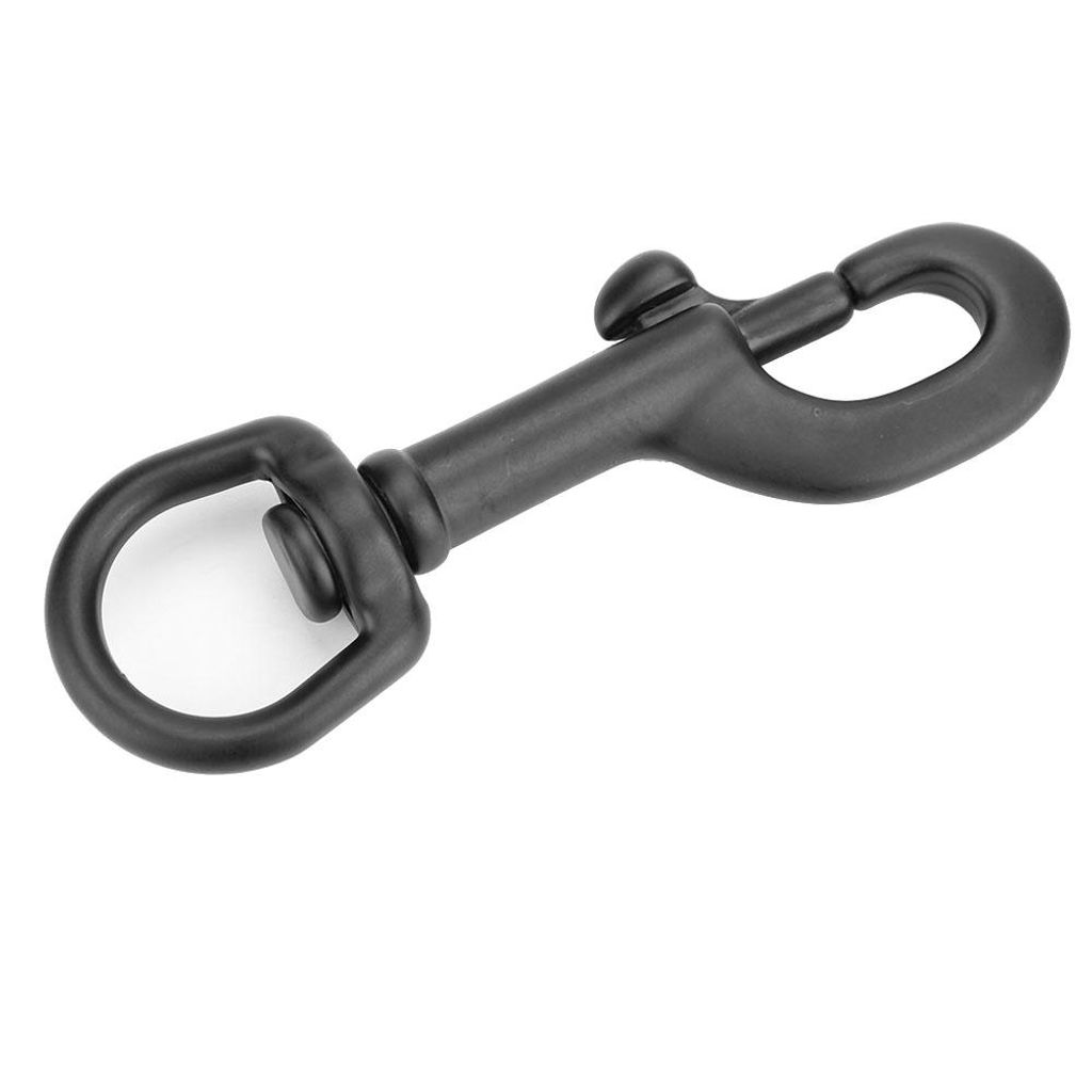 316 Edelstahl Einkopf -Haken Schwenkaugen -Snap -Tauchzubehör (90 mm, schwarz)