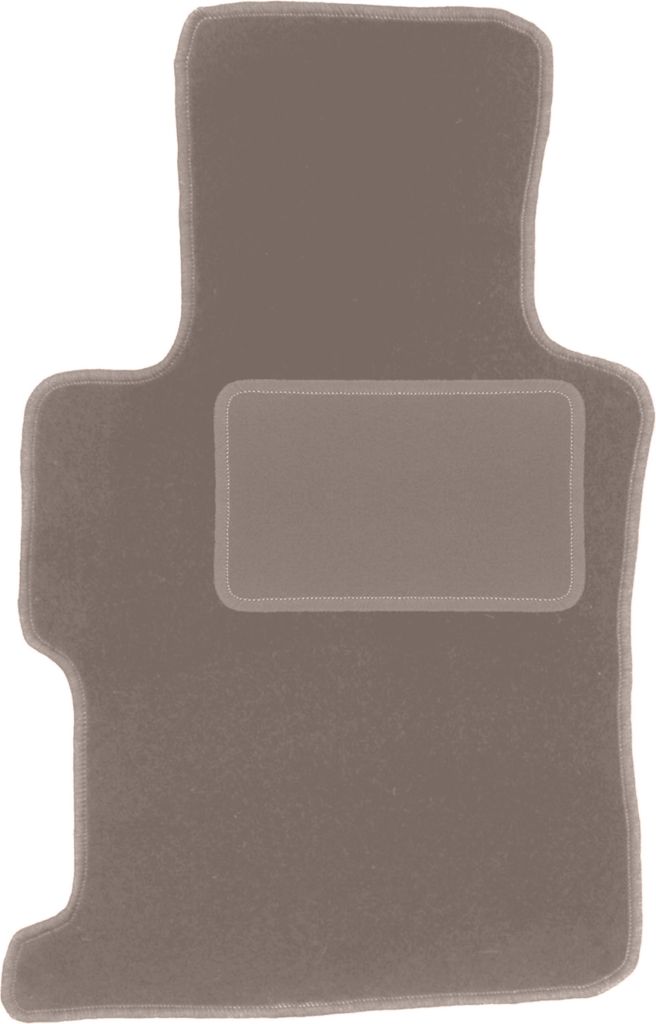 Fahrerfußmatte Velours beige passend für Honda Civic IX (2011-2016, Limousine) – mit Befestigungen – passgenau