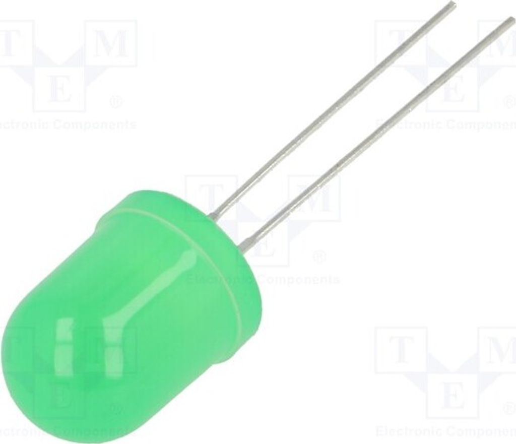 2x LED 10mm grün 70÷90mcd LL-1003UGD2B LED Dioden THT 10mm 60°