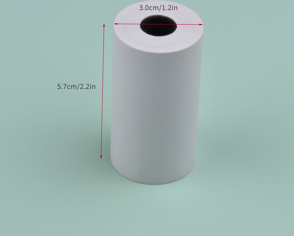 10 kusov bielych prázdnych kotúčov termopapiera 57 x 30 mm Obrázok produktu 2