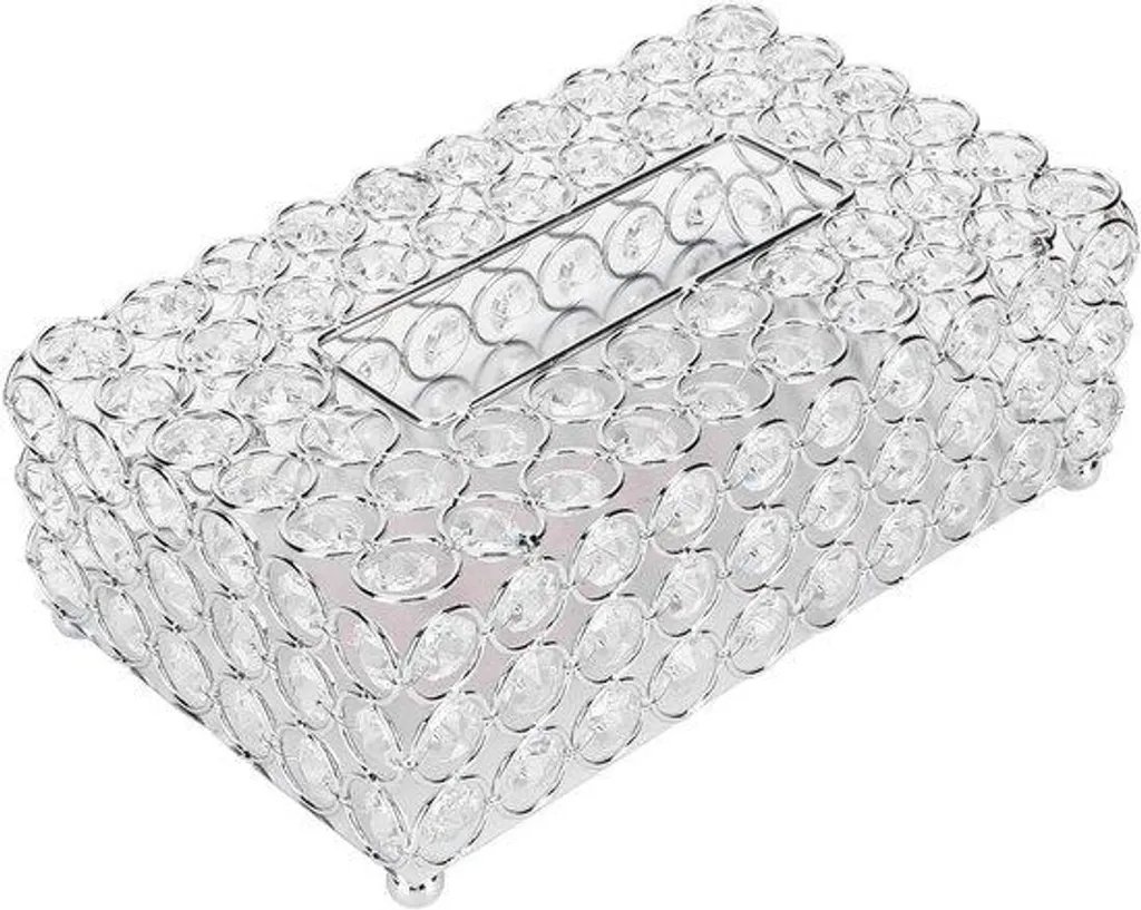 Allecto Premium : Porte-boîte de mouchoirs en cristaux pour le bureau