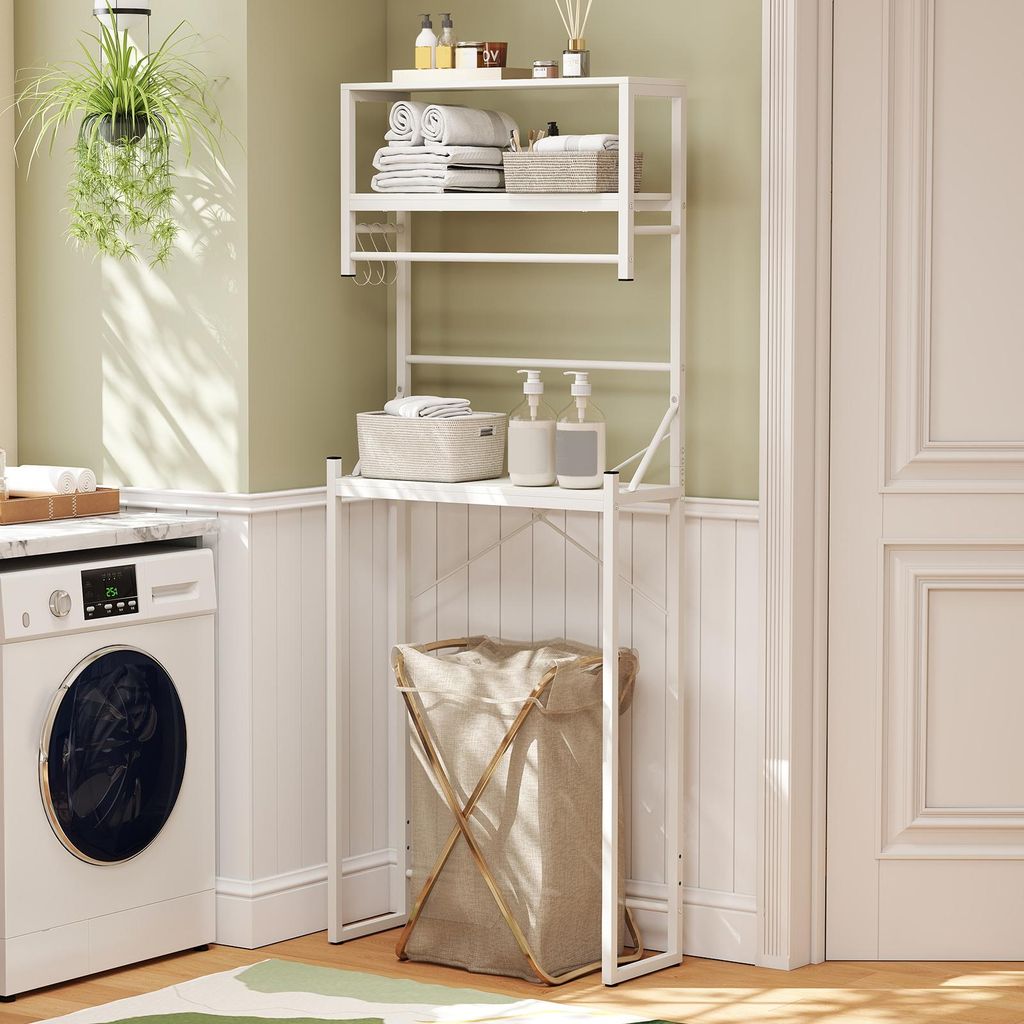 COSTWAY 3-stöckiges Toilettenregal, Waschmaschinenregal mit Produktbild 