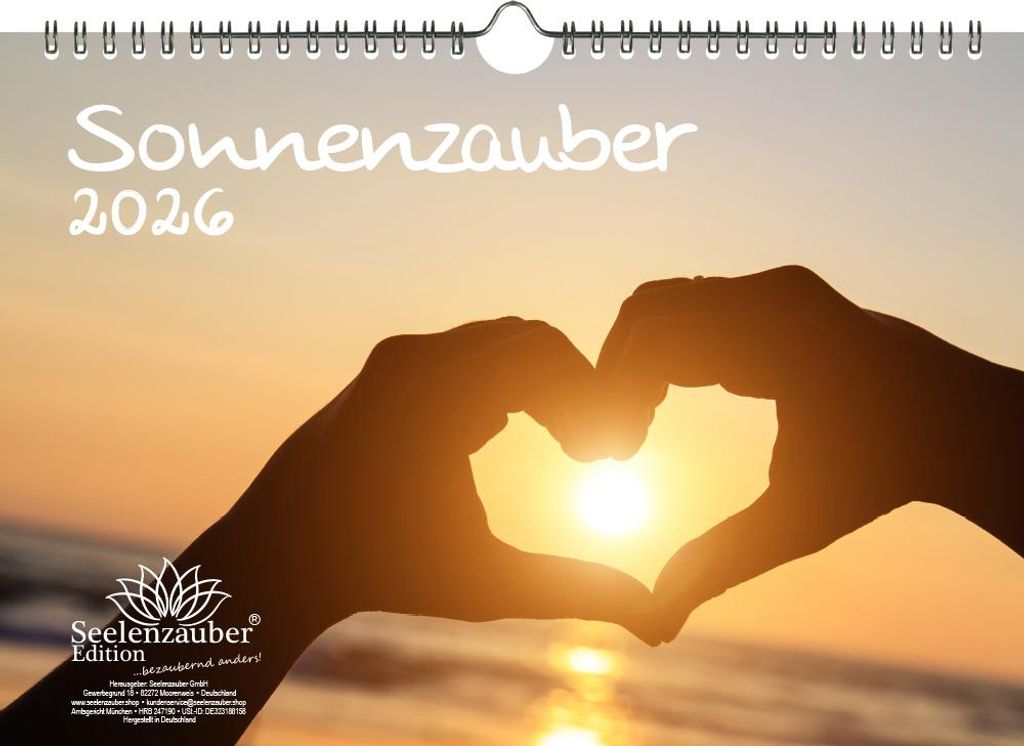 Sonnenzauber DIN A4 Kalender für 2026 Sonne - Seelenzauber