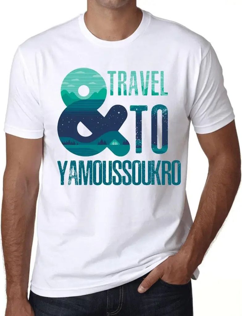 Herren Grafik T-Shirt Und Reise nach Yamoussoukro – And Travel To Yamoussoukro – Öko-Verantwortlich Vintage Jahrgang Kurzarm Lustige Druck Geb...