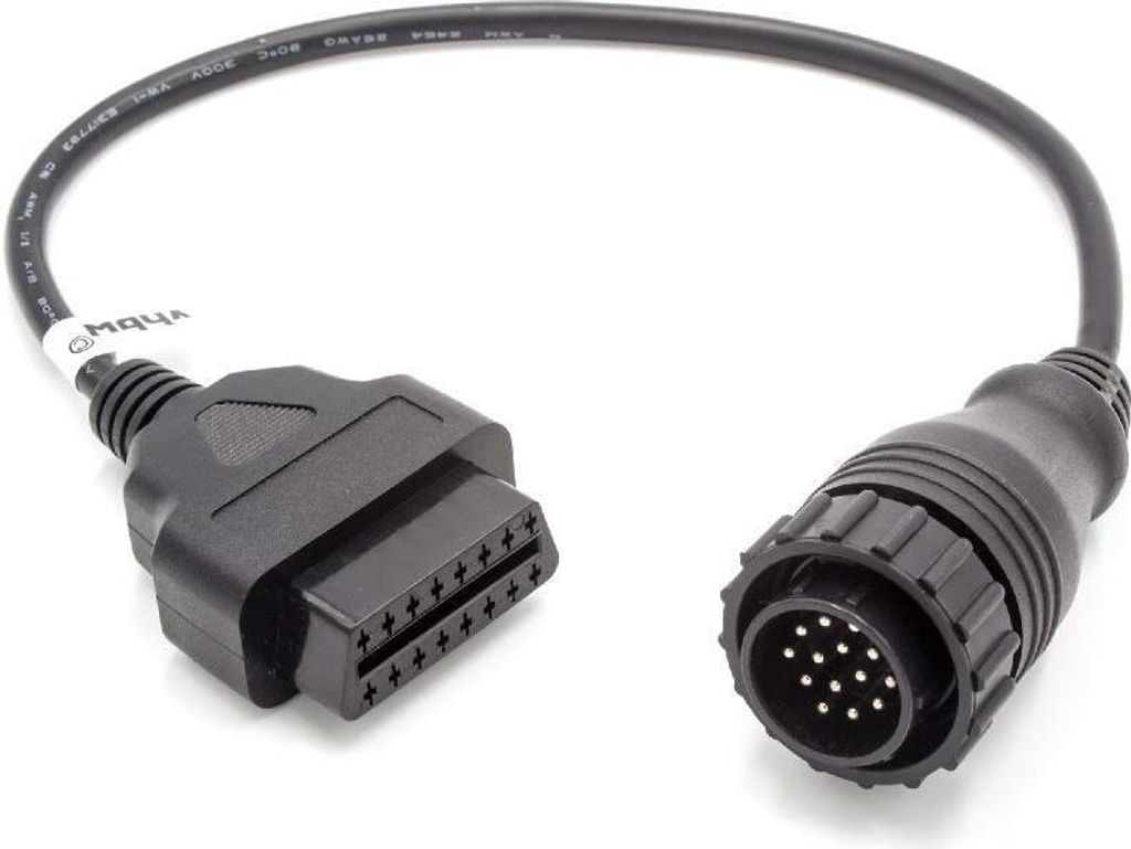 vhbw OBD Adapter 14Pin-OBD1 auf OBD2 kompatibel mit Mercedes Vito, Sprinter - 12,4 cm