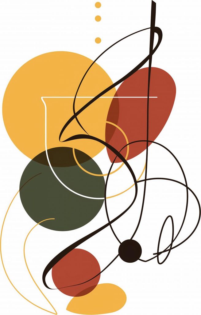 Plakat 67,5x100cm Tanz von Formen und Farben