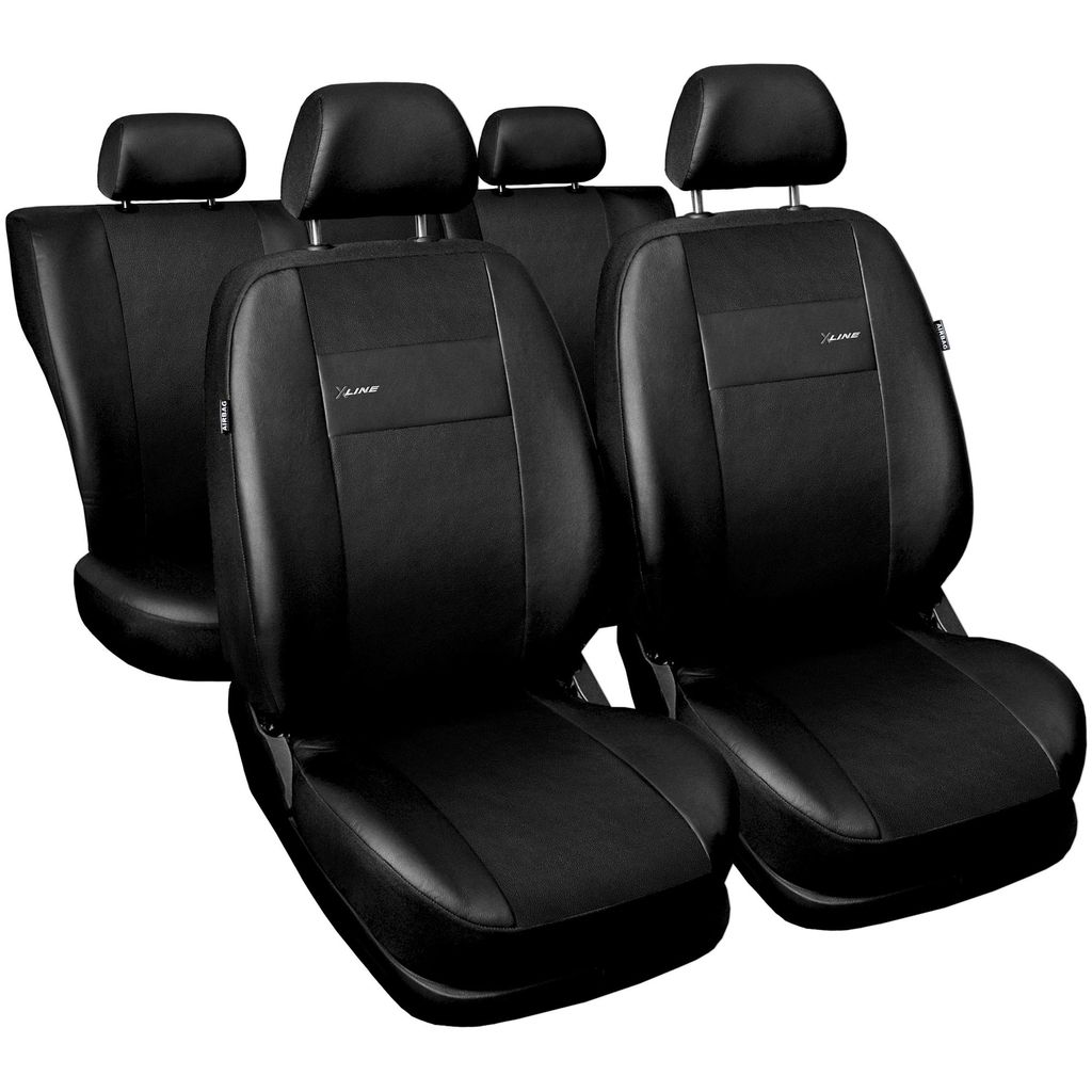 Autositzbezüge X-LINE Schwarz Kunstleder universal mit Produktbild 