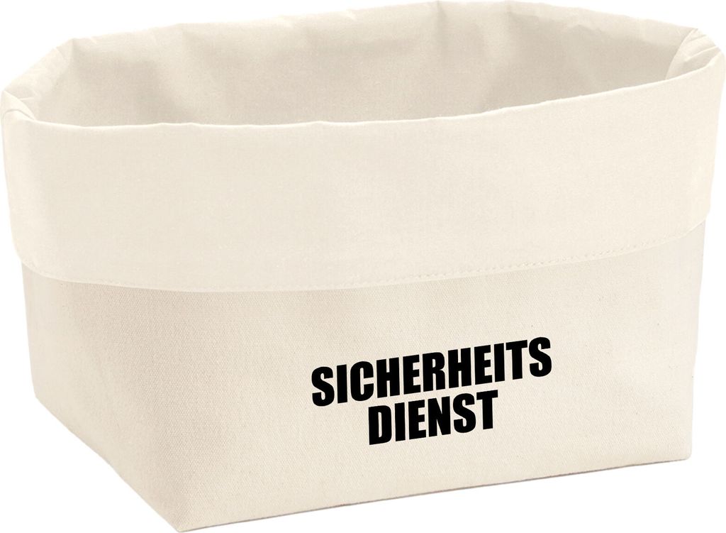 Huuraa Organizer Sicherheitsdienst Schriftzug 3 Liter Medium Canvas Baumwolle Utensilo Geschenkidee