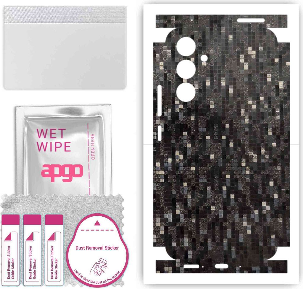 apgo Rückseite + Seiten Schutzfolie, Skin, kompatibel mit Samsung Galaxy A54, Hinten Displayschutzfolie aus Vinylfolie, kratzfest, einfache Montag...