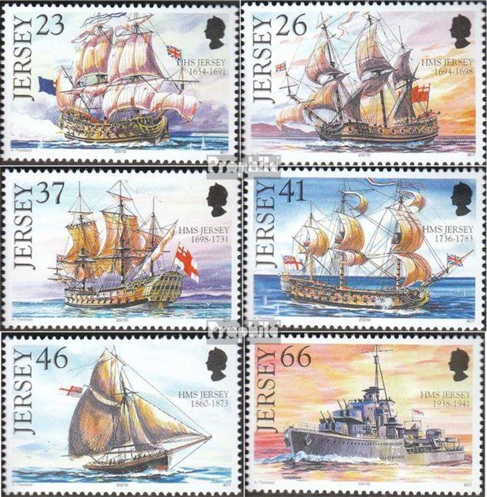 Briefmarken GB - Jersey 2001 Mi 973-978 (kompl.Ausg.) gestempelt Schiffe