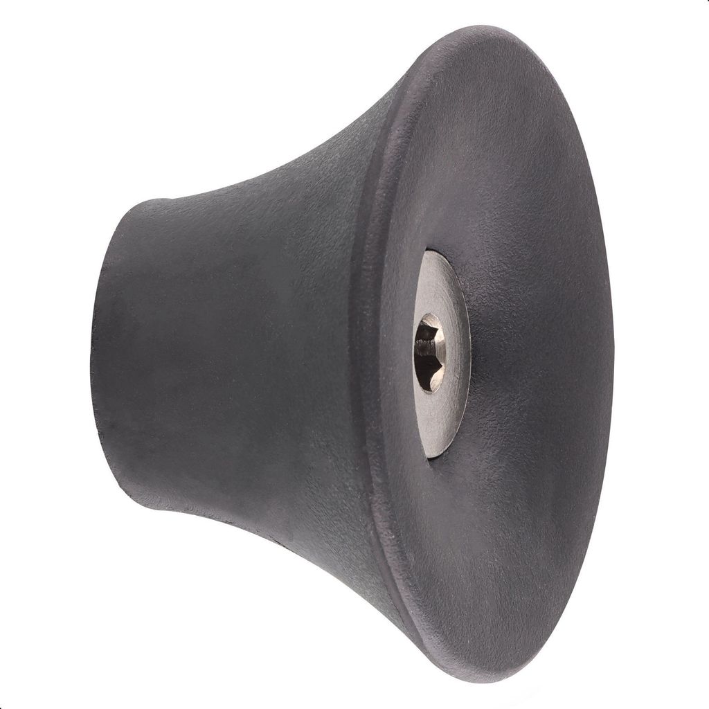 WAGNER hooks4home Wandhaken TULIP - Ø 50 x 30 mm Kunststoff & Stahl galvanisiert, schwarz - 17030221