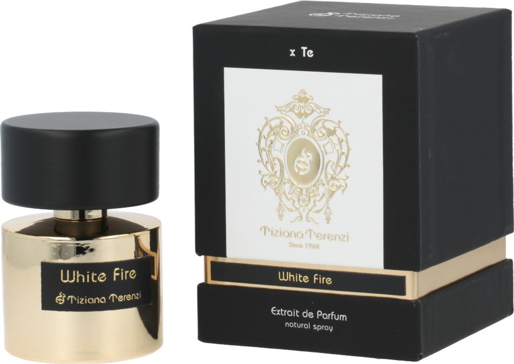 A perfume bottle and its box are displayed side-by-side on a white background.