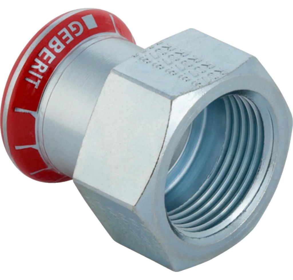 Geberit GE Mapress C-Stahl, Übergang, d 15mm x Rp3/4, verzinkt, 1 Stk.
