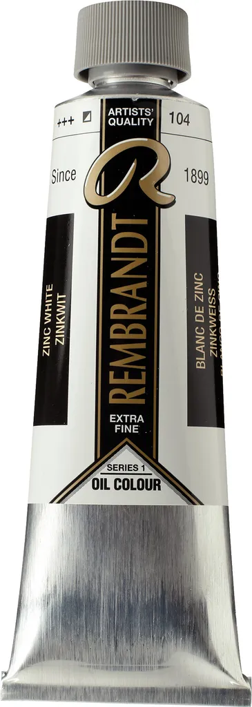 Peinture à l'huile Rembrandt Blanc de Zinc 104 à l'huile de carthame 150ml