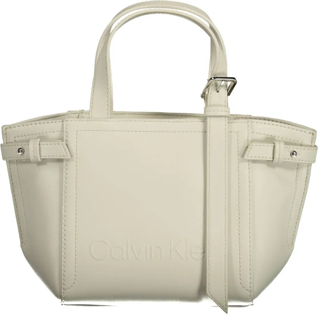 Sac Femme Calvin Klein Blanc SF14341 Textile - Fini les Sacs Lourds