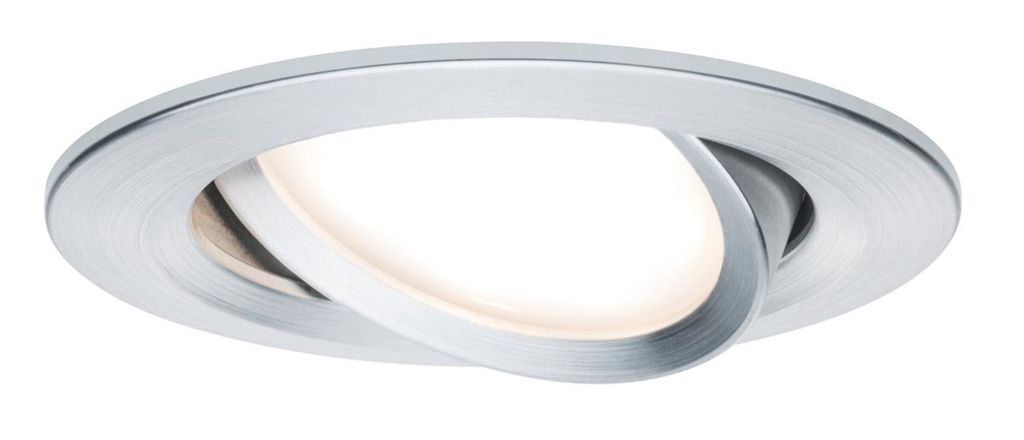 Paulmann Premium Einbauleuchten Set Coin Slim rund schwenkbar LED 1x6,8W 2700K 230V 51mm Alu ged./Alu