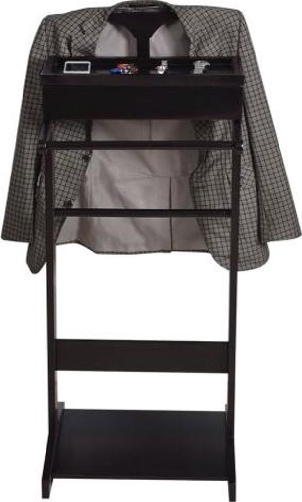 Schwarz Tragbarer Kleiderstaender 44x36,5x110 cm Mit Aufbewahrungs Organizer Kleiderhalter Garderobenstaender