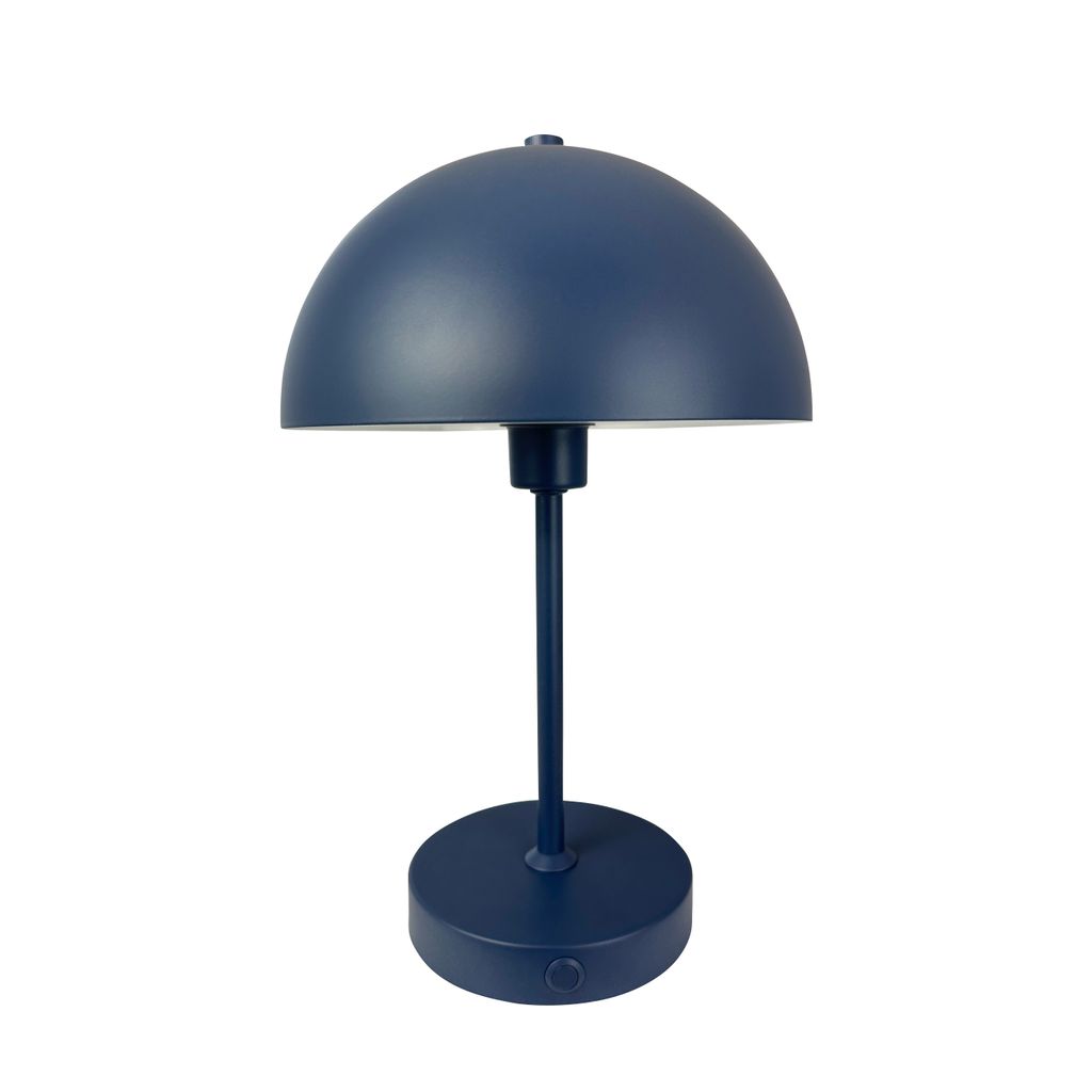 Tischlampe, Kabellos Dimmbar Tischleuchte, Led Tischleuchte Metall, Leselampe, USB Wiederaufladbare, Stockholm blau