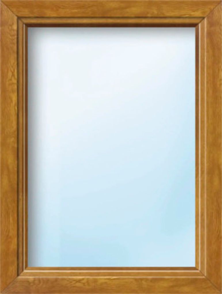 ARON Basic+ Kunststofffenster Festelement 110x170 cm Golden Oak (Förderfähig)