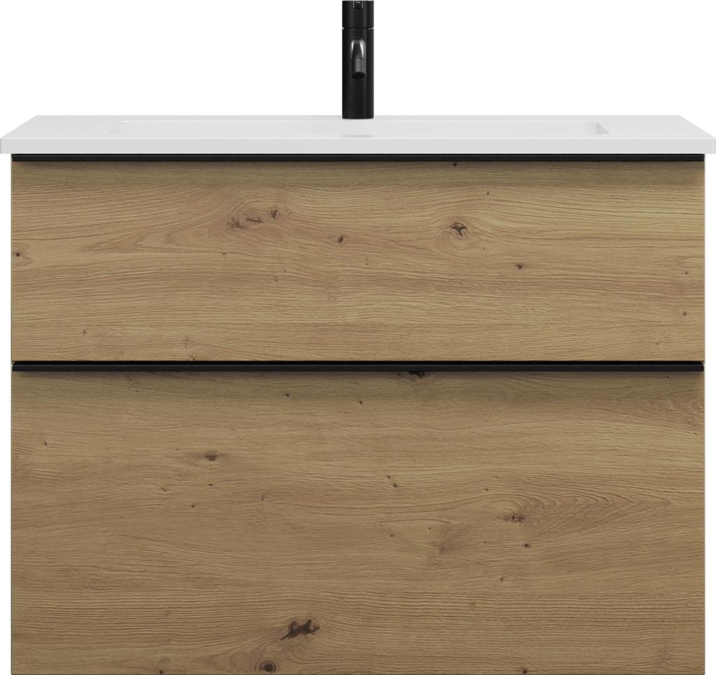 burgbad Eqio Mineralguss-Waschtisch inklusive Waschtischunterschrank, 820x490x618mm, SHCB082F5662C0001G0252