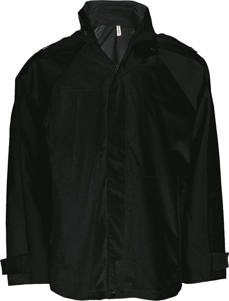 Kariban Herren 3-in-1-Jacke, wasserabweisend RW729 (Large) (Schwarz)