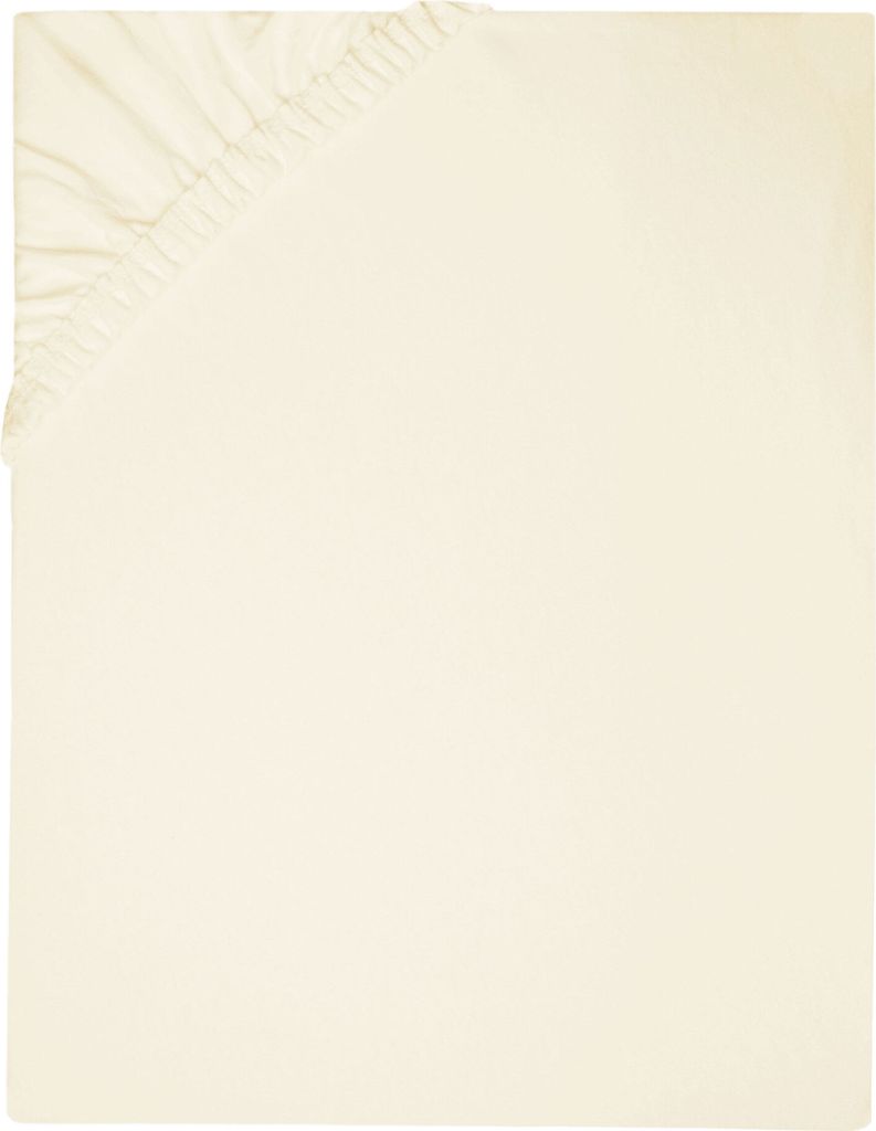 Spannbettlaken Fein-Jersey, 100x200 cm, 100% Baumwolle, gold, Matratzenhöhe ca. 21-25 cm