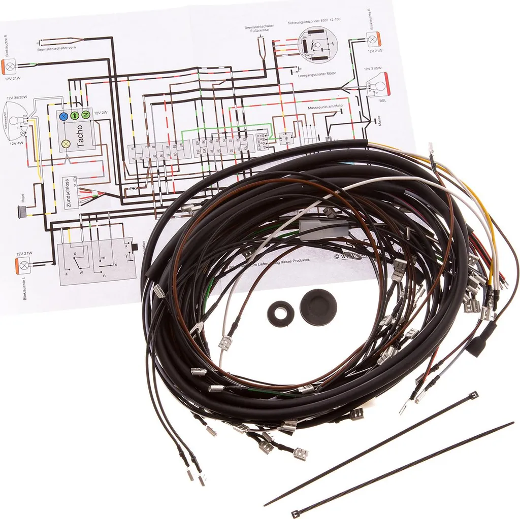 Faisceau de fils 12V pour SR50/1B idéal rénovation allumage à rupteur