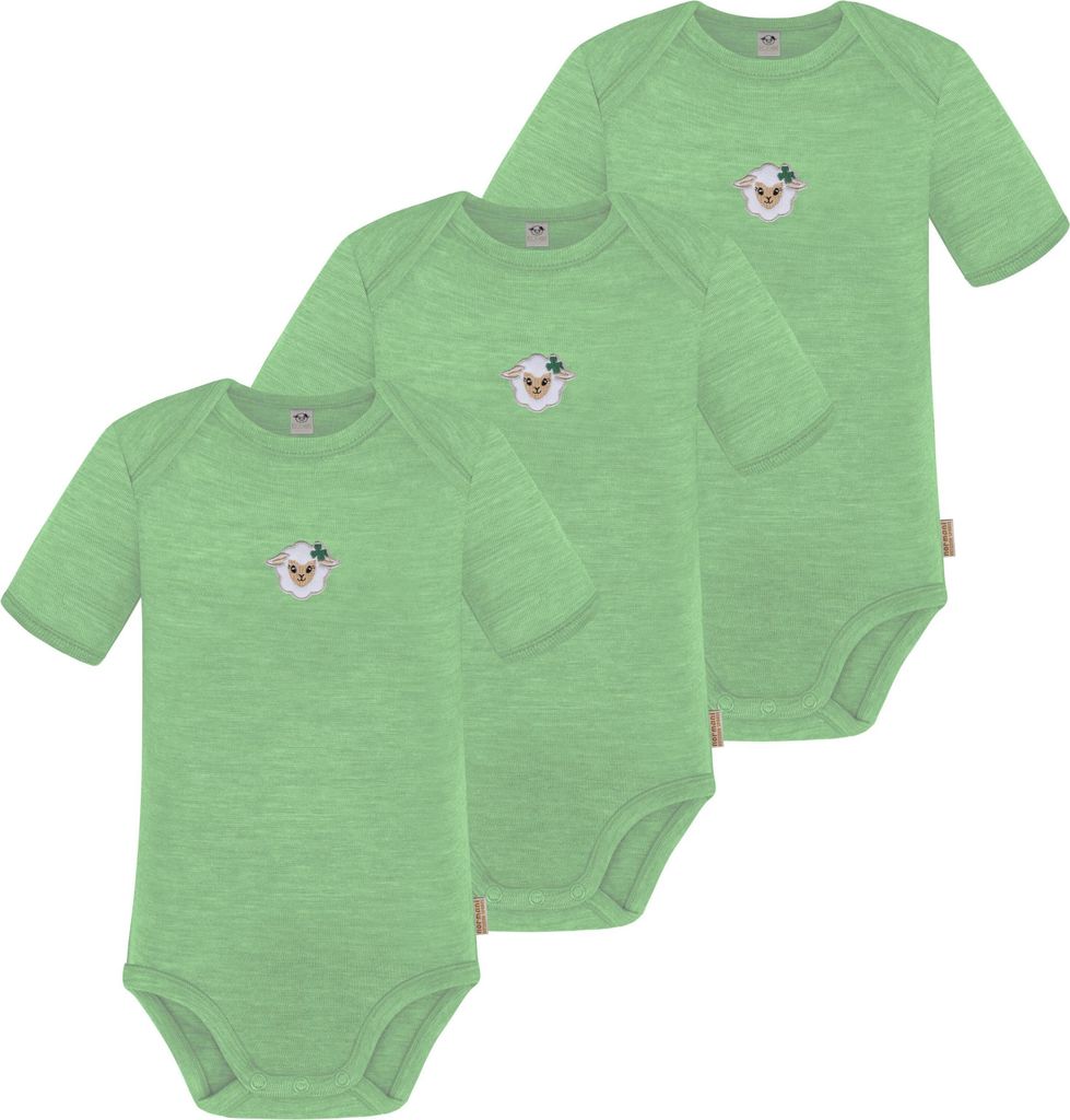 normani 3er Set Baby Merino Body Kurzarm Produktbild 