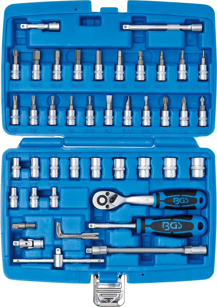 Jeu de Clés à Douilles en Pouces BGS 2141 - Kit Complet 46 Pièces