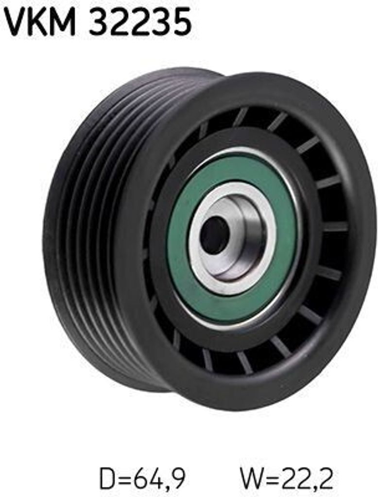 SKF VKM 32235 Umlenkrolle Keilrippenriemen für FIAT GRANDE PUNTO (199) PUNTO EVO (199) BRAVO II (198) 500L (351, 352) Doblo Kombi (263) Idea (350)
