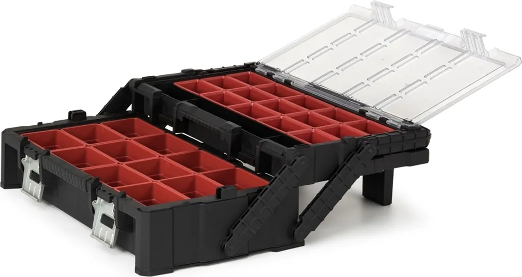 Mallette outils Cantilever Keter 22 avec couvercle transparent robuste - 18
