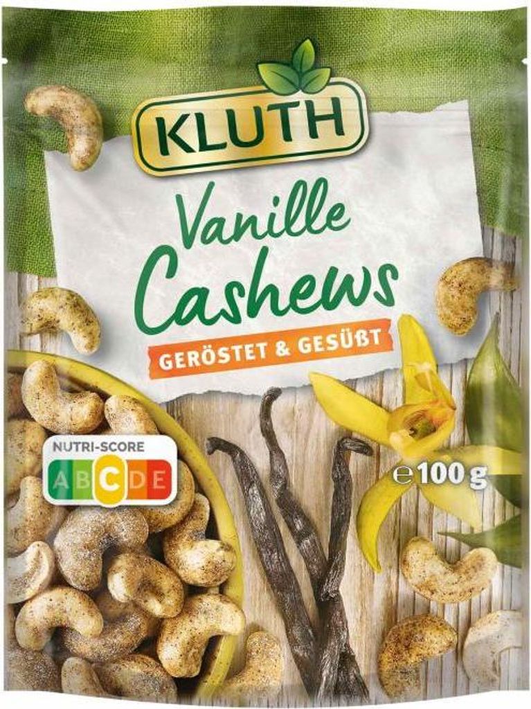 Kluth Vanille Cashews geröstet & gesüßt 100g Produktbild 
