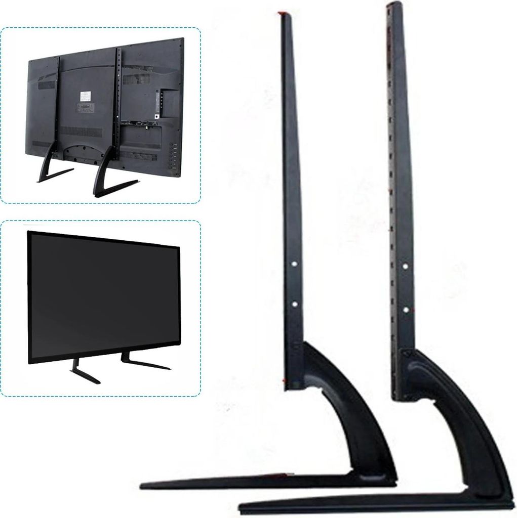 Universeller TV-Standfuß, Tischhalterung, schwarz 12 Zoll, höhenverstellbar, bis 35 kg, für LED/LCD-TV