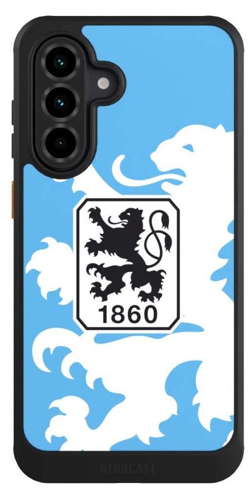 NIVOCASE Hülle für Samsung Galaxy A36 5G Handyhülle NIVOcore Case Schwarz Offizielles Lizenzprodukt TSV 1860 München Wappen