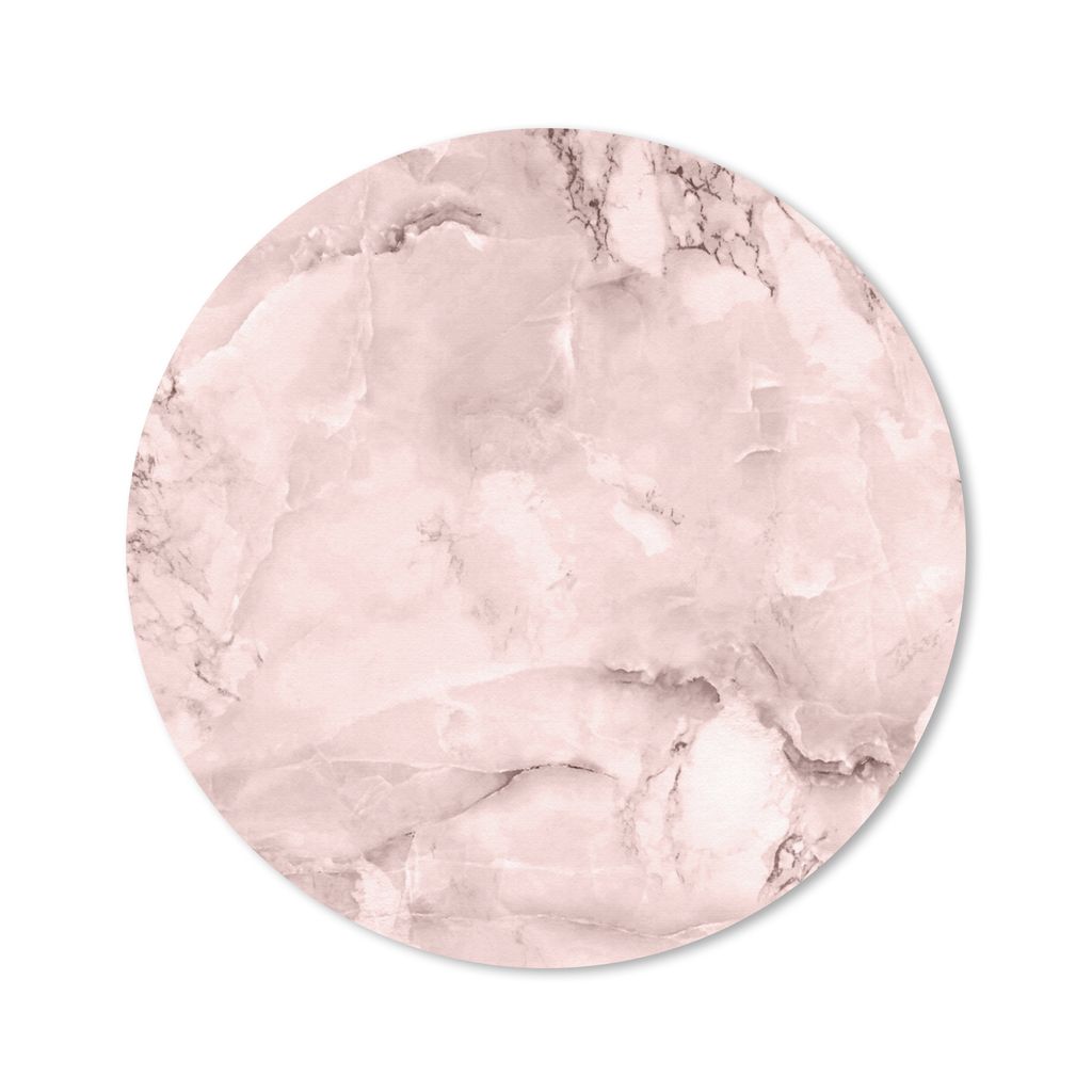 MuchoWow Mauspad Mousepad Marmor - Rosa - Stein 20x20 cm - Mousepads - Maus Mat - Pad - Mausunterlage - Schreibtischmatte