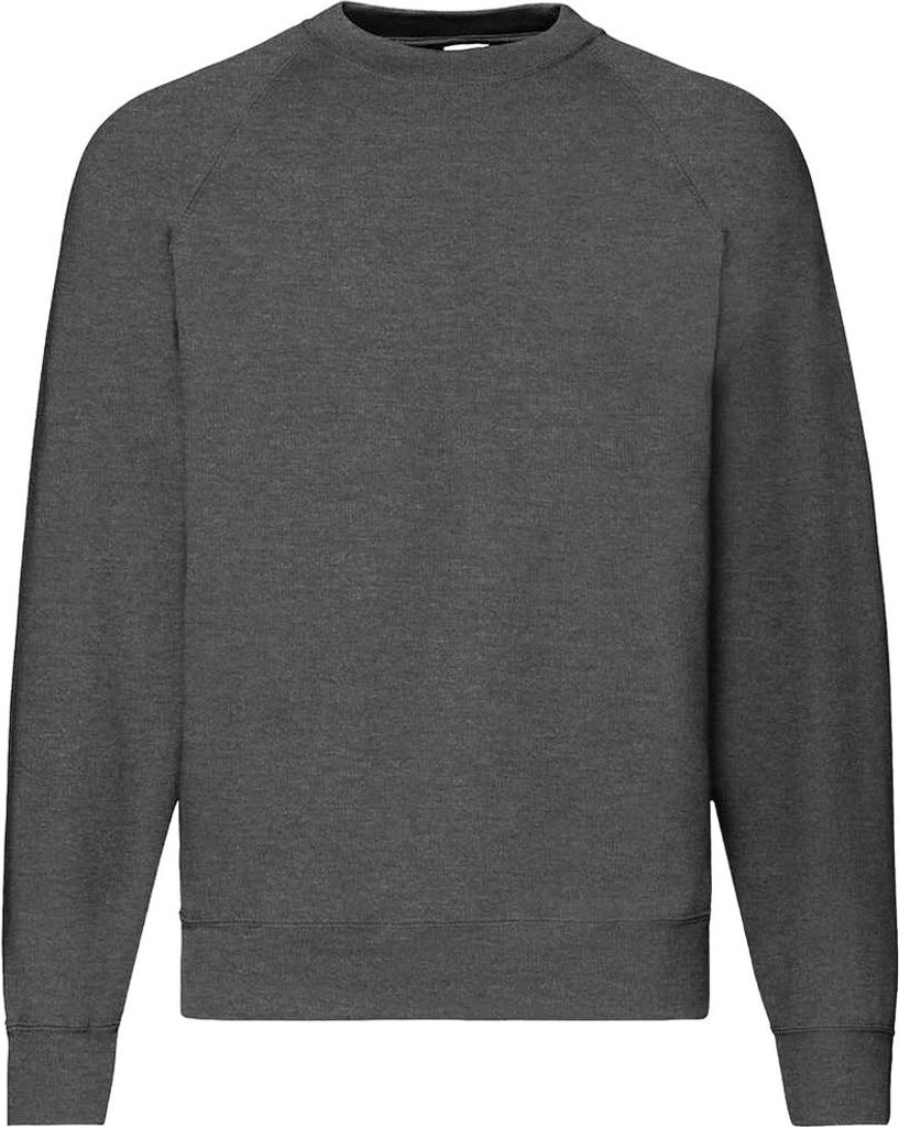 Fruit Of The Loom Erwachsene Uni Klassik Raglan Sweatshirt PC3889 (S) (Dunkelgrau meliert)