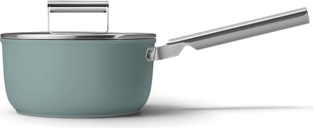 Smeg SPF2012EGM Kochtopf, 20 cm, Keramik, Edelstahlgriff, Smaragdgrün