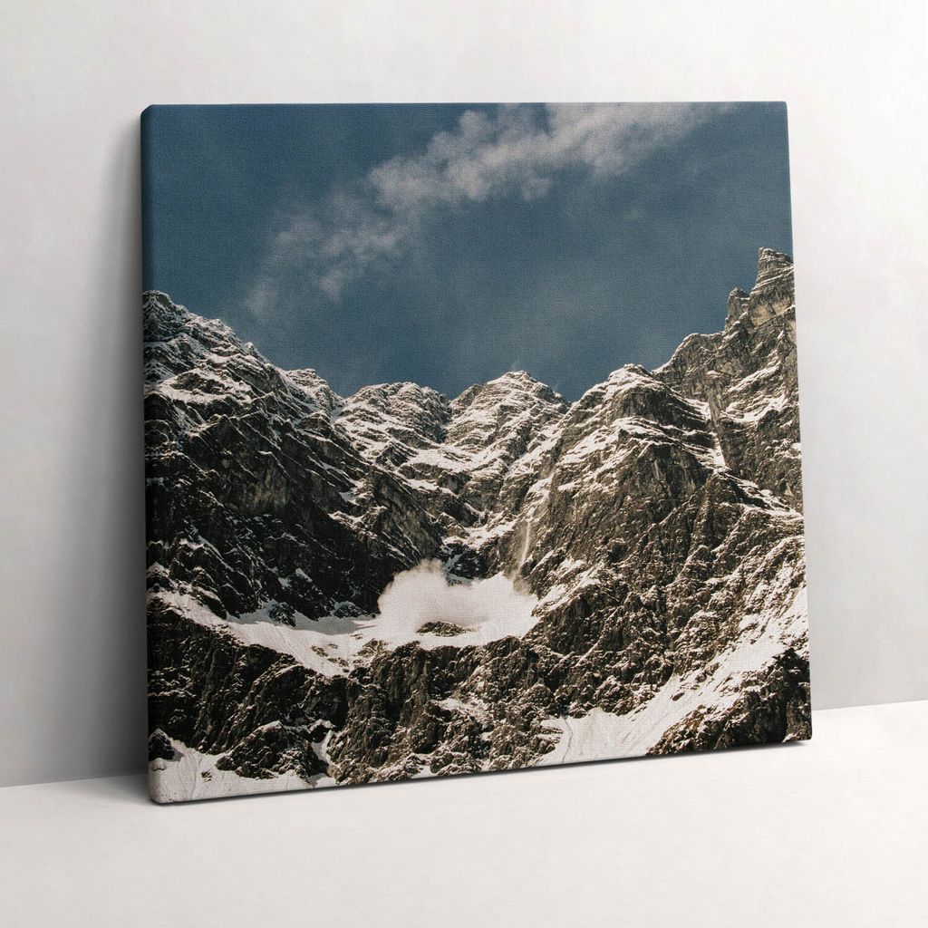 Watzmann Berchtesgadener Mountains – Leinwandbild Wandbild – 60x60 cm – Leinwandbilder – Wandbilder – Schlafzimmer – Flur