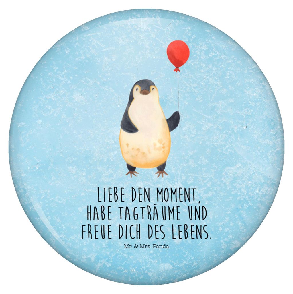 Mr. & Mrs. Panda Pin Pinguin Luftballon - Eisblau - Geschenk, Motivation, Badge, Reversnadel, Glück, Plakette, Button, Geschenkidee, Liebe, Anstec...