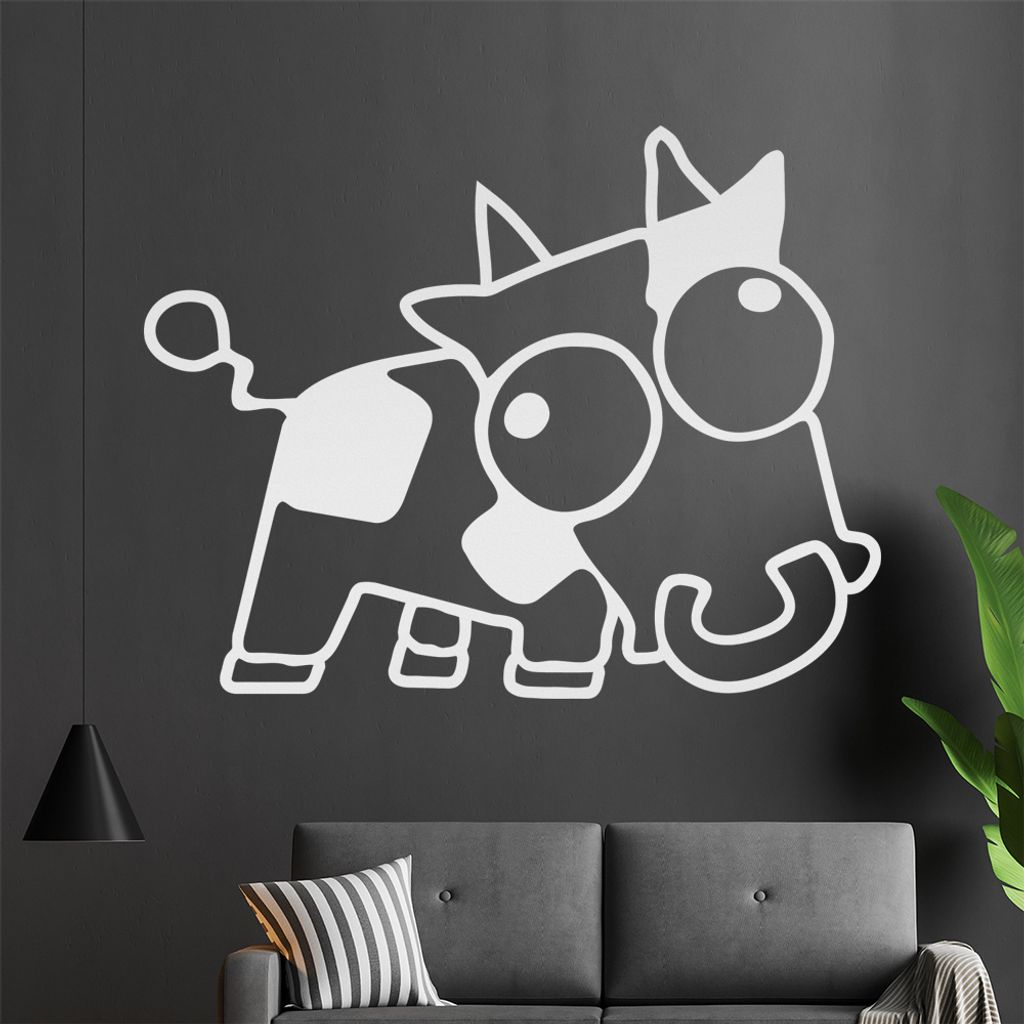 Drift Kuh Wandtattoo in 6 Größen - Wandaufkleber Wall Sticker - Dekoration, Küche, Wohnzimmer, Schlafzimmer, Badezimmer