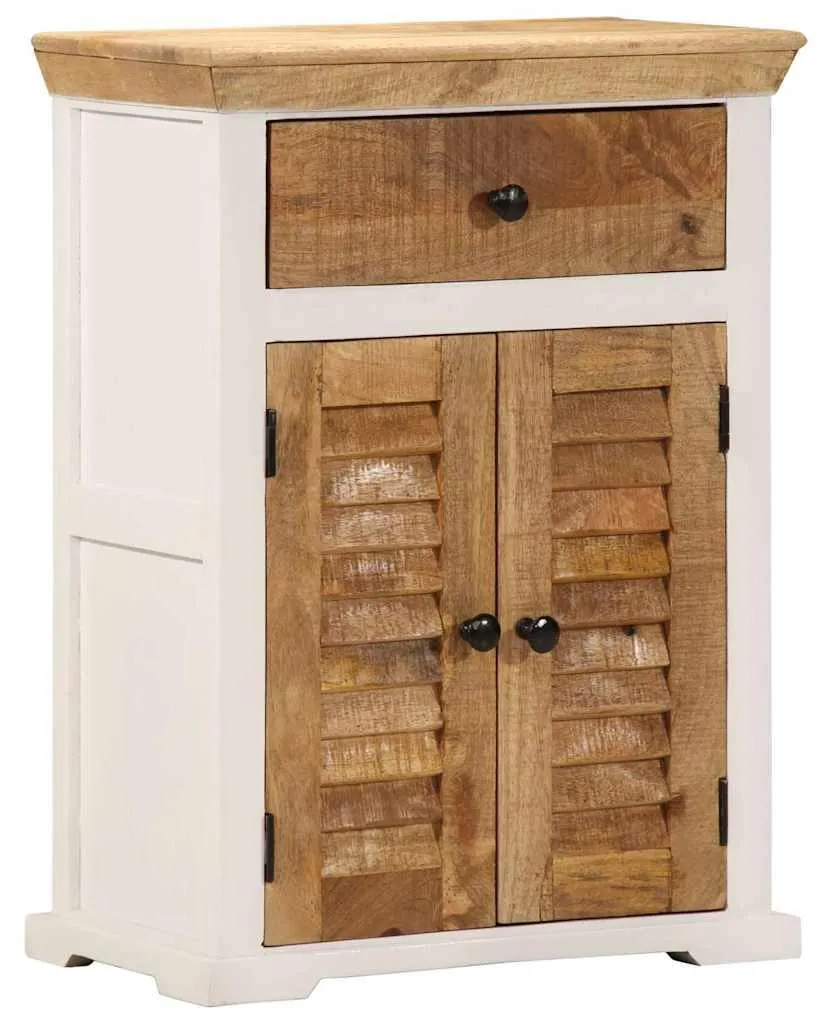 Buffet d'entrée compact bois massif 55 cm idéal pour petits espaces - 8