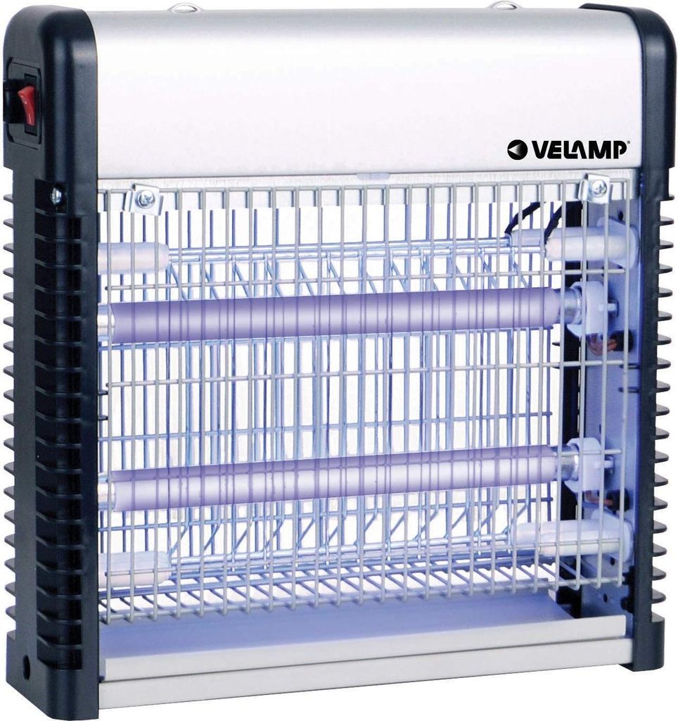 Velamp Professional Elektrisches Moskitonetz MK312 Silber 2 UV-Röhren für 30m²