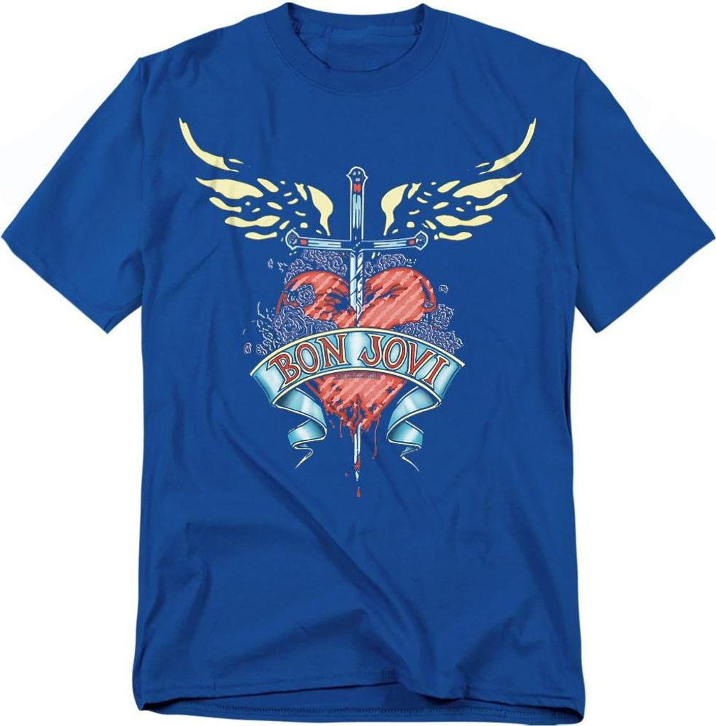 Bon Jovi - T-Shirt für Herren/Damen Uni TV20701 (XXL) (Königsblau)