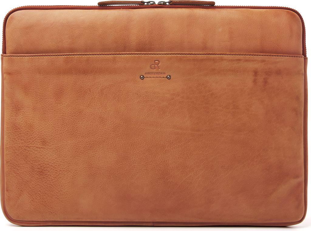 dR Amsterdam Laptophülle echtes Leder | Laptoptasche 15 6 Zoll | Laptoptasche | Laptophülle | Laptopschutz | Tampa - 933580 Camel