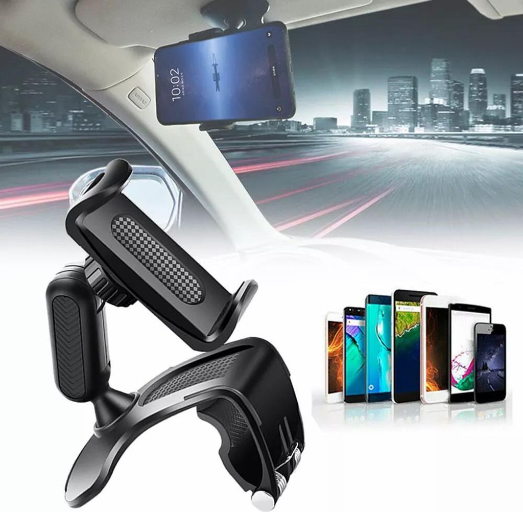 STILVORA KFZ-Halterungen Armaturenbrett Klemme – Universal Smartphone Halter schwarz, rutschfest, 360° drehbar, stabiler Handyhalter fürs Auto