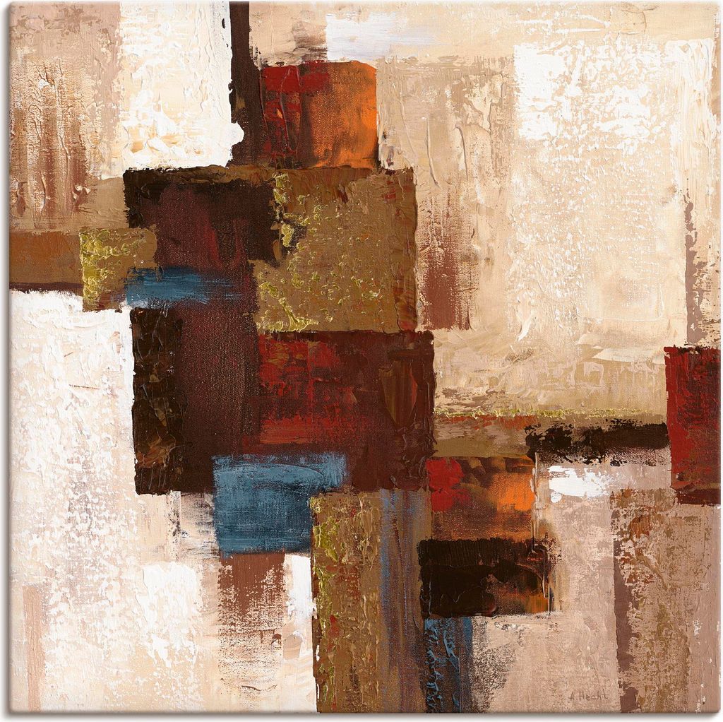 ARTland Leinwandbild Karos Abstrakt I Größe: 30x30 cm
