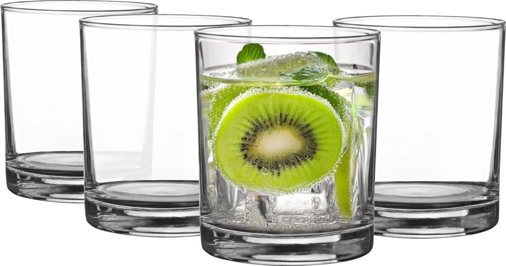 GLASMARK Gläser 4-Set 230ml Große 4 Stück Drinkgläser transparent Saft und Cocktail Party Trinkglaswaren Saftgläser Trinkgläser für Wasser